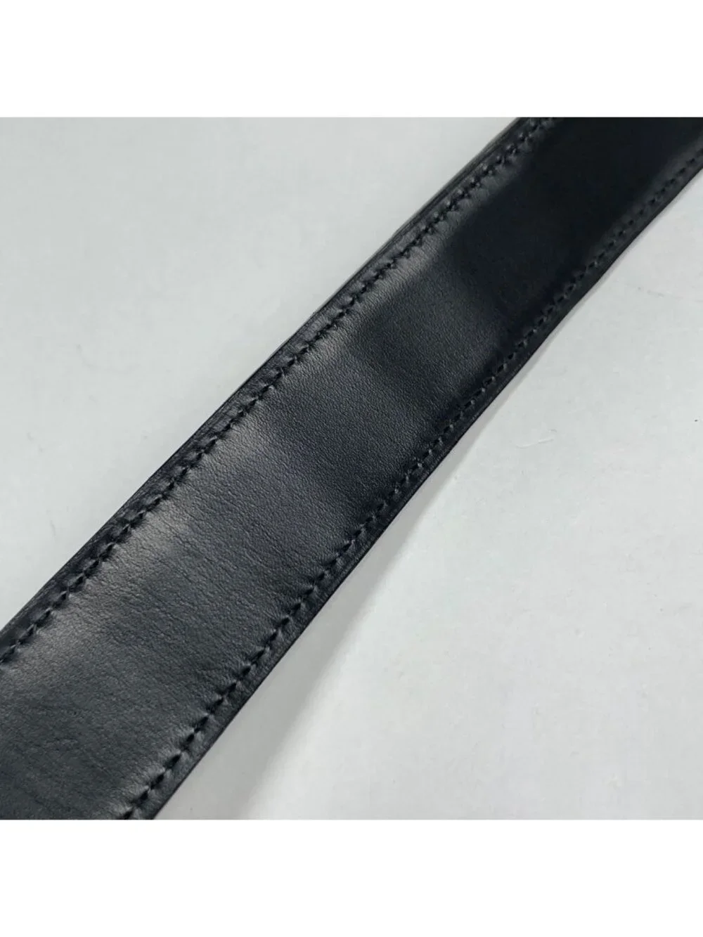 Hermes Constance Belt Martelee Porosus Black